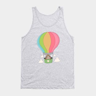 Cute Hot Air Ballon Sloth T-Shirt Tank Top